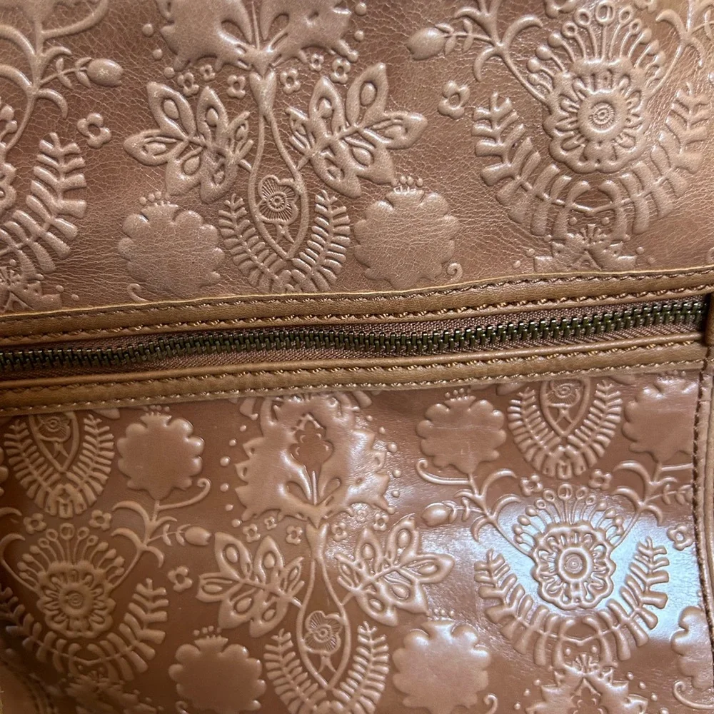 The Sak SEQUOIA Tobacco Embossed Hobo Bag NEW